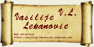 Vasilije Lepanović vizit kartica